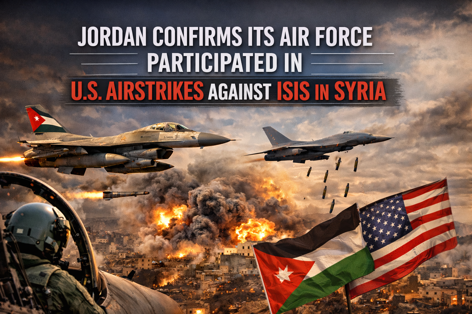 Jordan Confirms Its Air Force Participated in U.S. Airstrikes Against ISIS in Syria