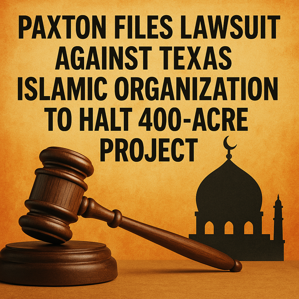 Paxton Files Lawsuit Against Texas Islamic Organization to Halt 400-Acre Project