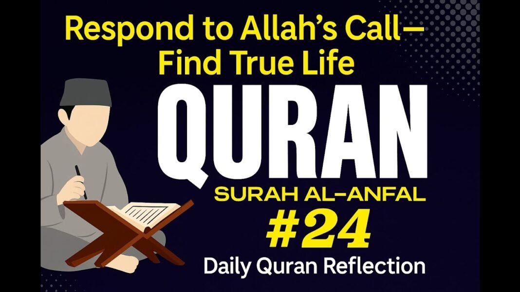 Daily Quran Reflection: Surah Al-Anfal 8:24 – Respond to the Call of Allah and Find True Life