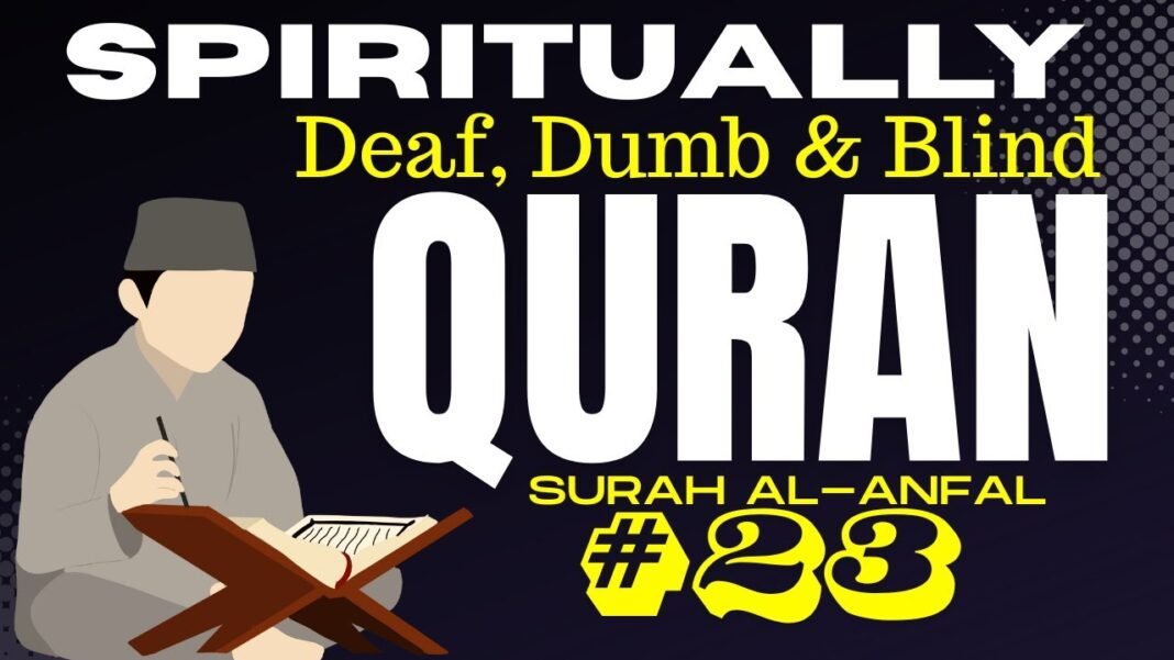 Surah Al-Anfal 8:23 | Spiritually Deaf, Dumb & Blind – Quran Reflection to Awaken the Heart