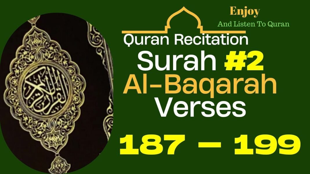 Quran Recitation – Al Baqarah 187 – 199