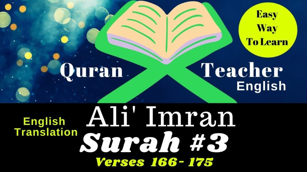 Quran Teacher English Surah Ali Imran 166 to 175